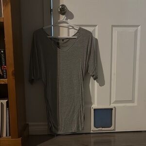 Gray Short Sleeve Women's Top